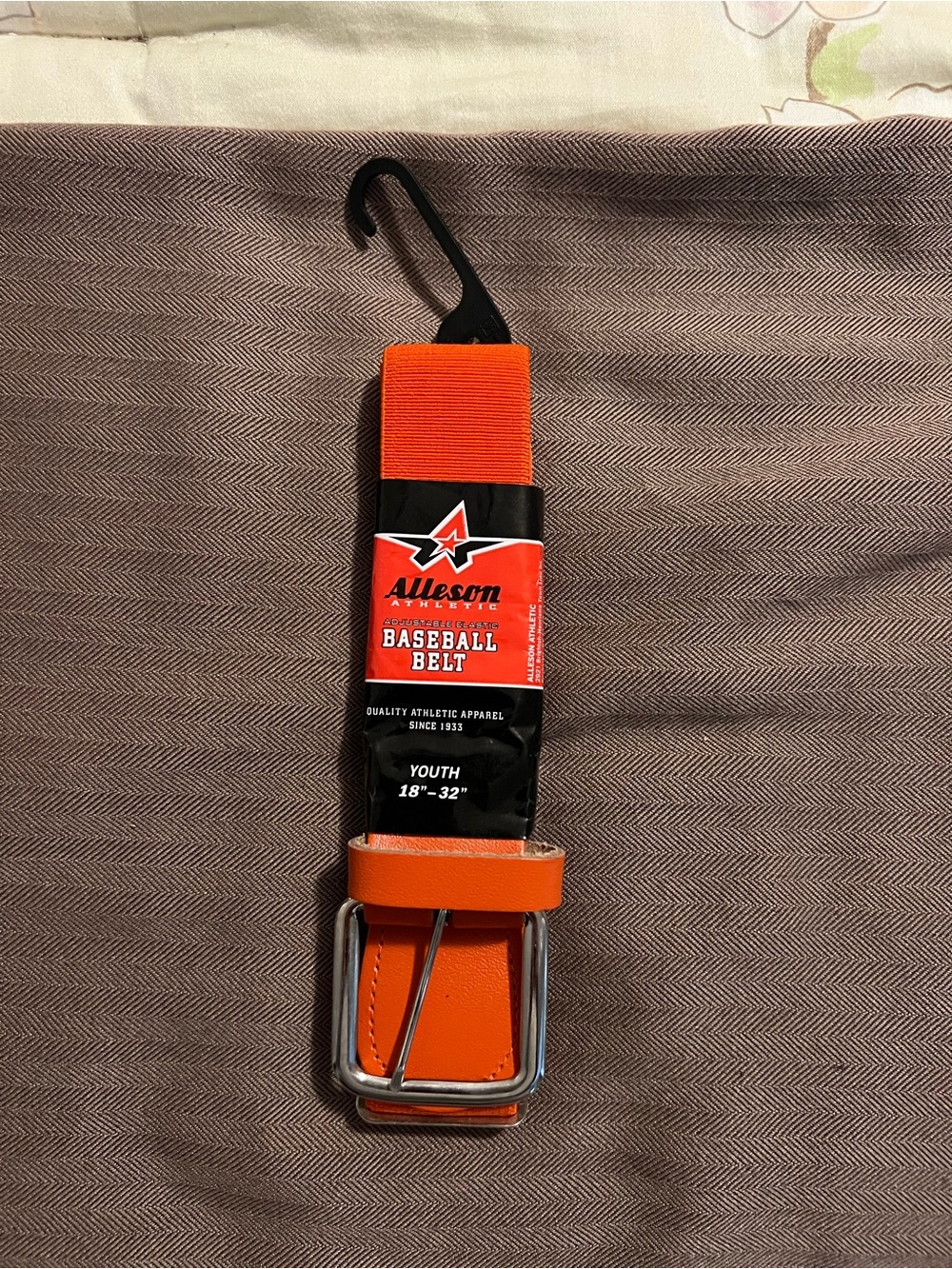 Alleson Athletic Baseball Belt Youth 18-32” Orange Adjustable Elastic